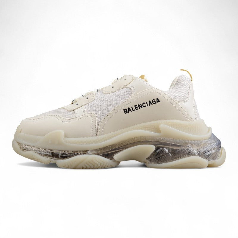 Balenciaga Triple S Clear Sole White Sneakers