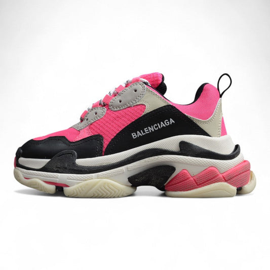 Women's Neon Pink Chunky Platform Sneakers