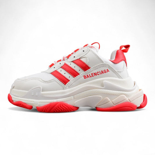 Balenciaga x Adidas Triple S White Red Sneakers