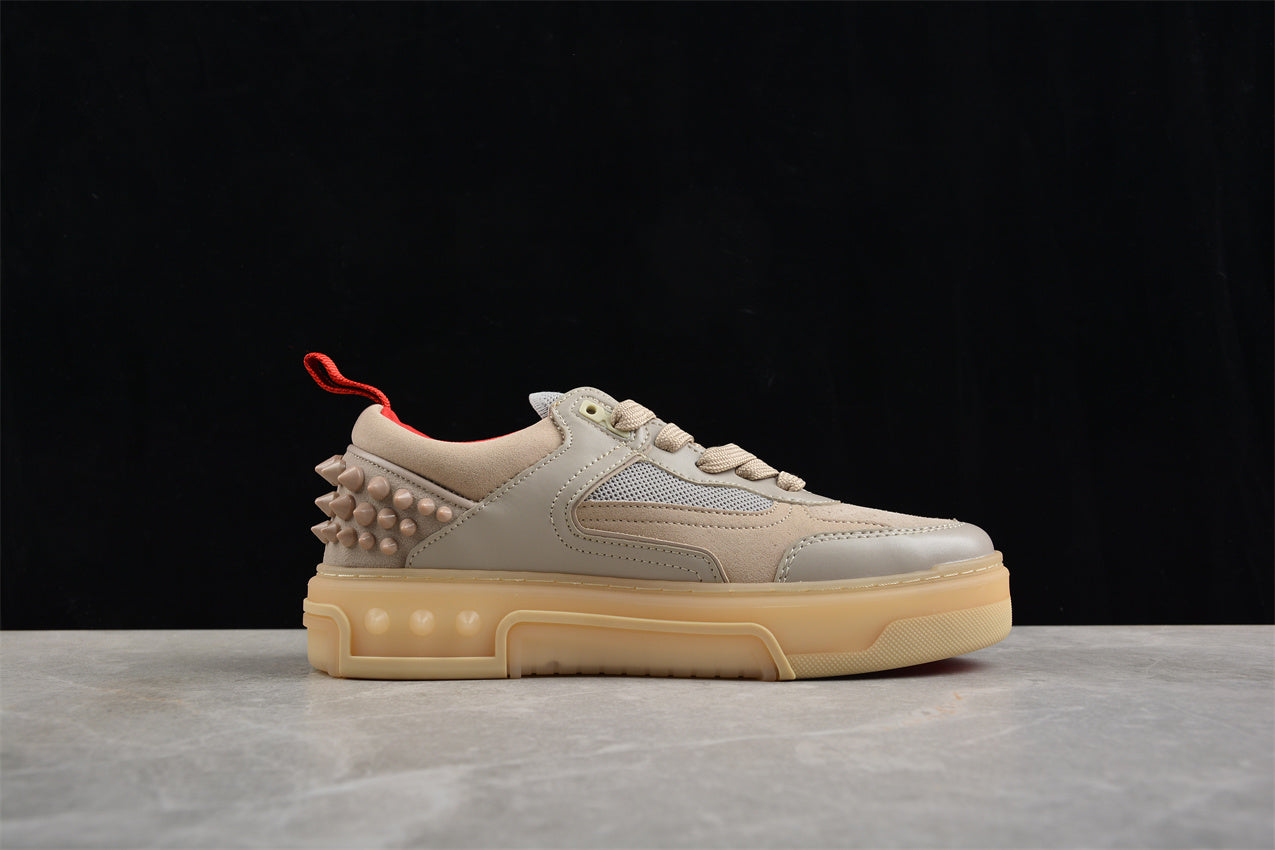 Christian Louboutin Astroloubi Leather Sneakers in Grey