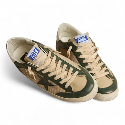 Golden Goose Super-Star LTD Green Nappa Leather Sneakers