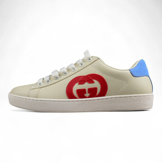 Gucci Ace Interlocking G White Leather Sneakers