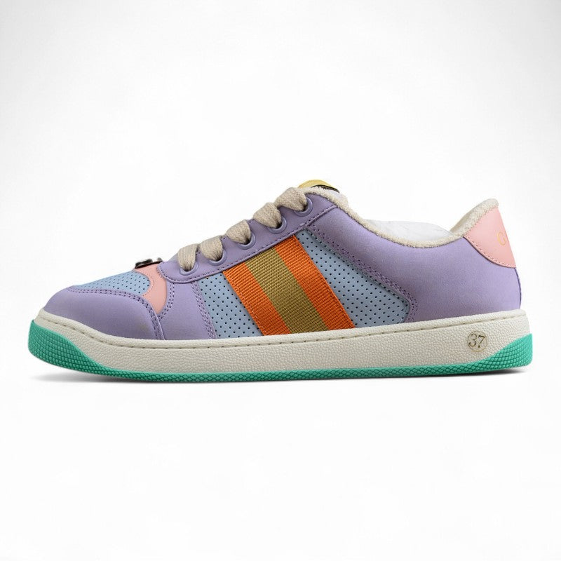 Gucci Lovelight Screener Purple Orange Sneakers