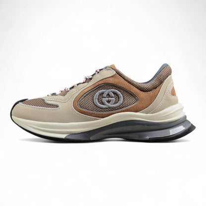 Gucci Run Mesh & Suede Beige Sneakers