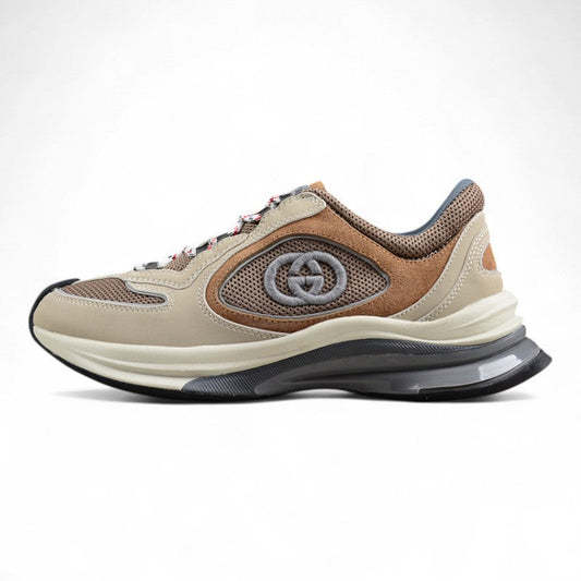 Gucci Run Mesh & Suede Beige Sneakers