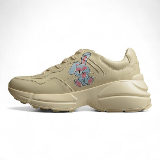 Gucci Rhyton Vintage Ecru Leather Sneakers