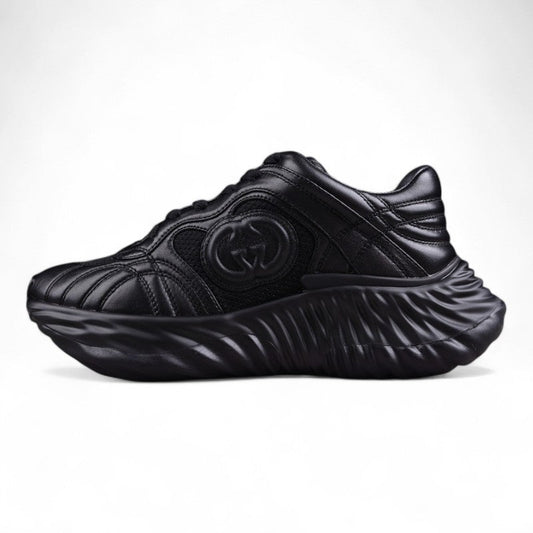 Gucci Ripple Black Leather Sneakers