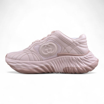 Gucci Ripple Pink Leather Sneakers