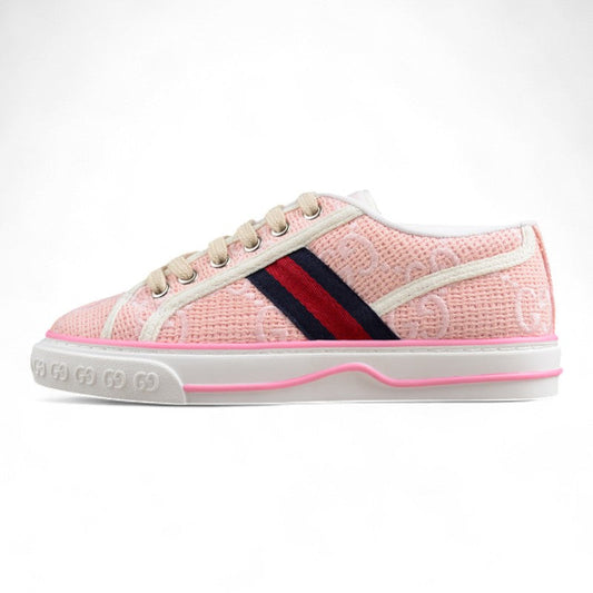 Gucci Tennis 1977 Pink GG Canvas Sneakers