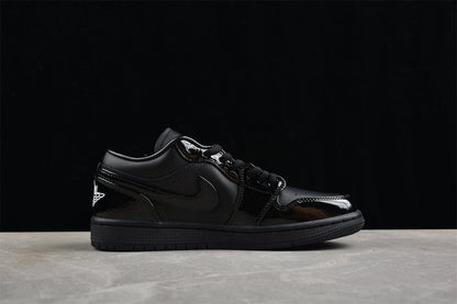 Air Jordan 1 Low SE Patent Elephant Black Sneakers