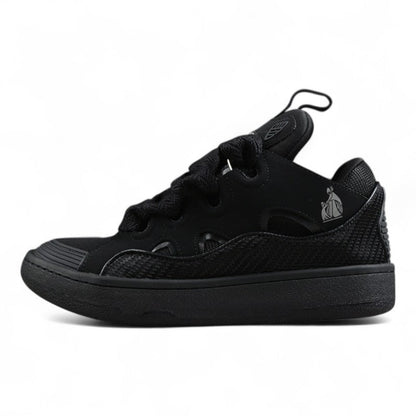 Lanvin Curb Triple Black Leather Sneakers