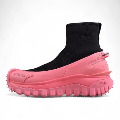 Moncler Trailgrip Sock Black Pink Sneakers