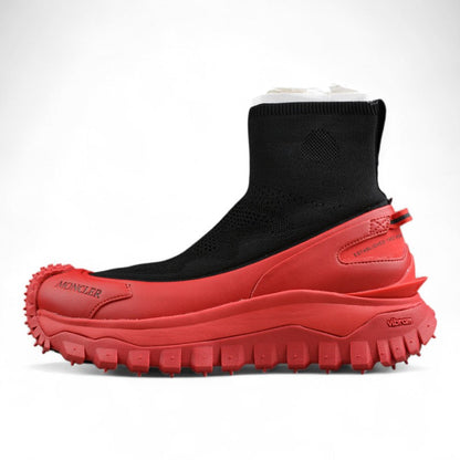 Moncler Trailgrip Sock Black Red Sneakers