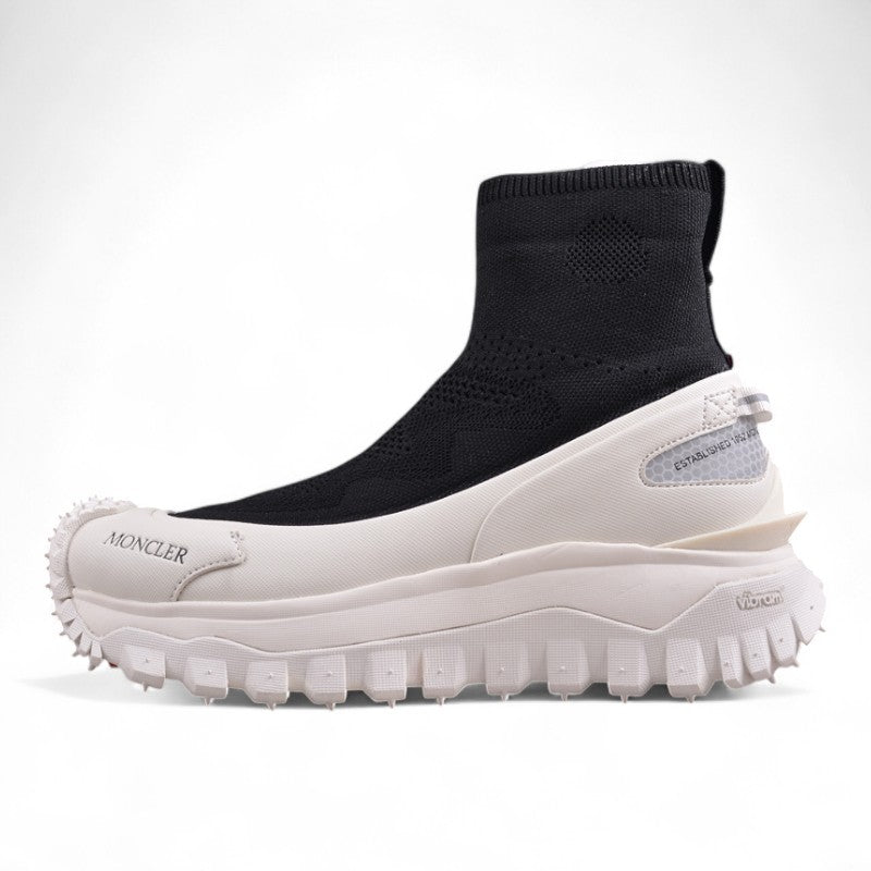 Moncler Trailgrip Sock Sneakers 'Black/White'