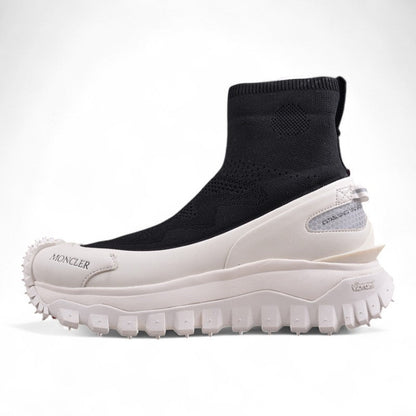 Moncler Trailgrip Sock Black White Sneakers