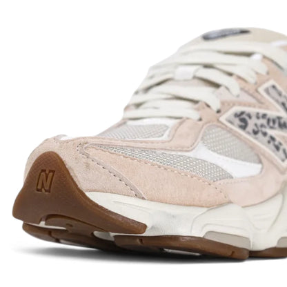 New Balance 9060 Sea Salt Leopard Print Sneakers