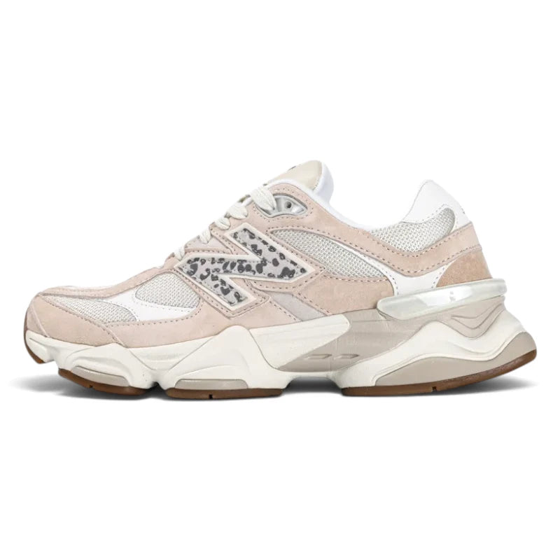 New Balance 9060 Sea Salt Leopard Print Sneakers
