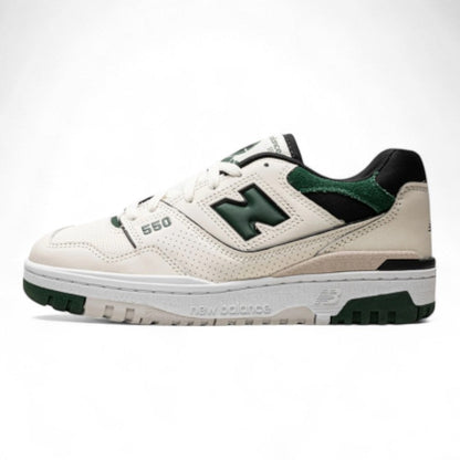 New Balance 550 Sea Salt Pine Green Sneakers
