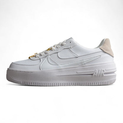 Nike Air Force 1 Low PLT.AF.ORM Bling White Metallic Gold Sneakers