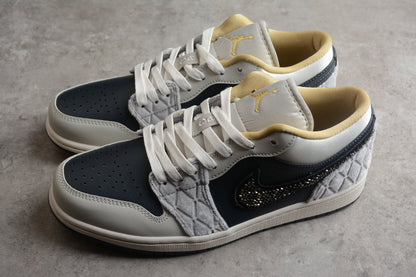 Nike Air Jordan 1 Low Beaded Swoosh Sneakers