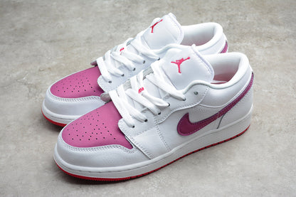 Nike Air Jordan 1 Low White True Berry GS Sneakers
