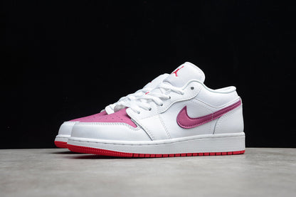 Nike Air Jordan 1 Low White True Berry GS Sneakers