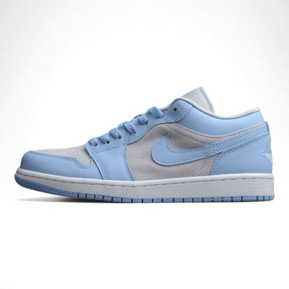 Nike Air Jordan 1 Low Football Grey Aluminum (Women's) Sneakers