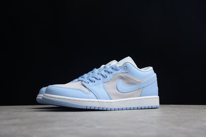 Nike Air Jordan 1 Low Football Grey Aluminum (Women's) Sneakers