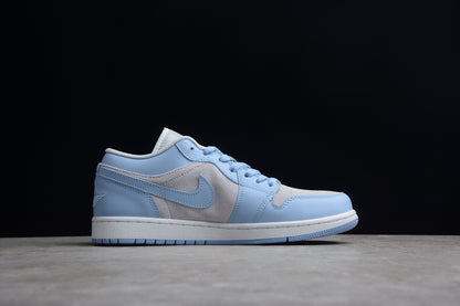 Nike Air Jordan 1 Low Football Grey Aluminum (Women's) Sneakers