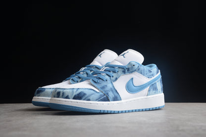 Nike Air Jordan 1 Low Washed Denim GS Sneakers
