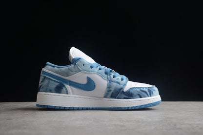 Nike Air Jordan 1 Low Washed Denim GS Sneakers