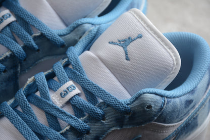 Nike Air Jordan 1 Low Washed Denim GS Sneakers
