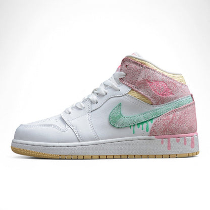 Nike Air Jordan 1 Mid Paint Drip (Women's) Sneakers