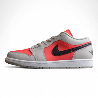 Nike Air Jordan 1 Retro Low Light Iron Ore Siren Red Sneakers