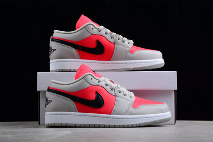 Nike Air Jordan 1 Retro Low Light Iron Ore Siren Red Sneakers