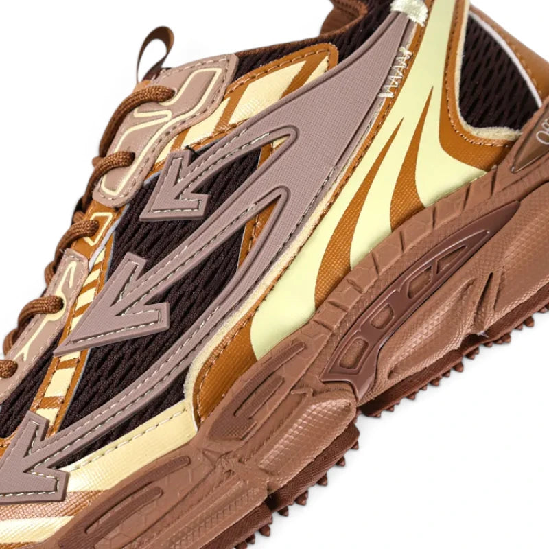 Off-White Be Right Back Dark Brown Cream Sneakers
