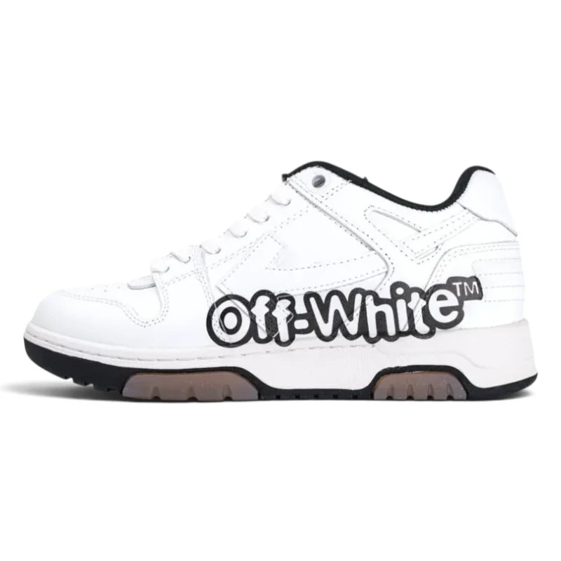 Off-White Out of Office Low Logo Print White Black Sneakers