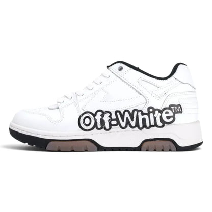 Off-White Out of Office Low Logo Print White Black Sneakers