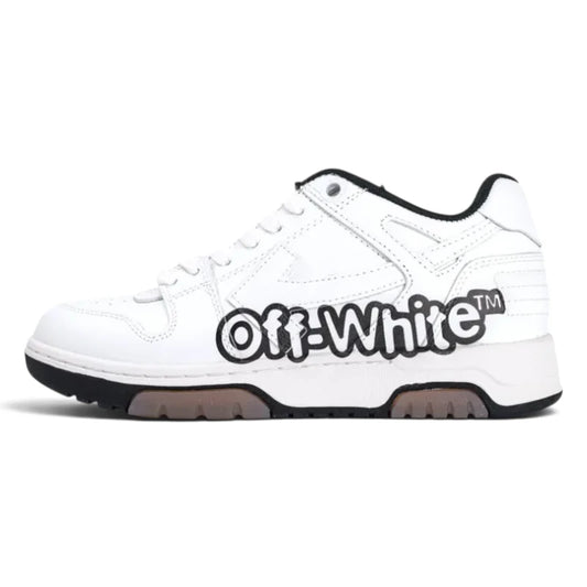 Off-White Out of Office Low Logo Print White Black Sneakers