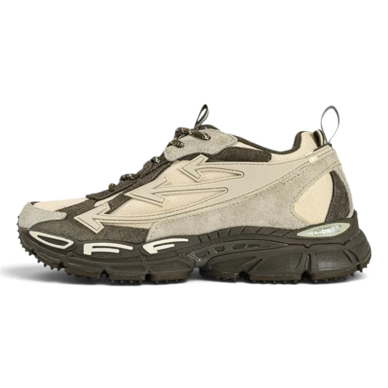 Off-White Be Right Back Suede Forest Green Sand Sneakers
