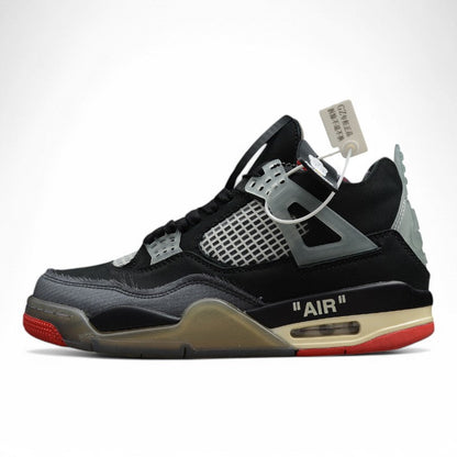Off-White x Air Jordan 4 Bred Sneakers