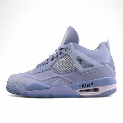 Off-White x Air Jordan 4 Custom Blue Sail Sneakers
