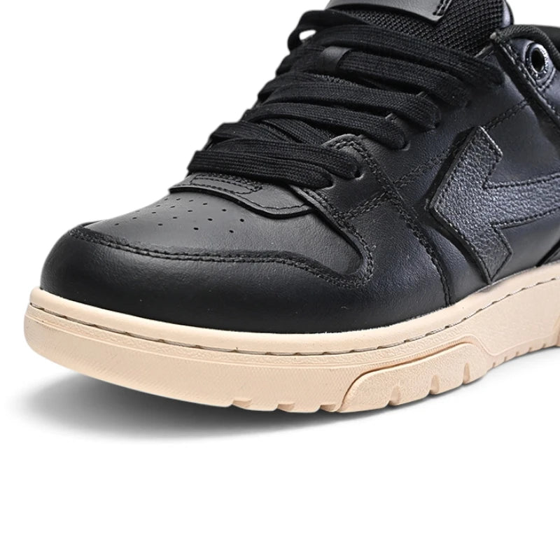 Off-White Out of Office Leather Black White Sneakers