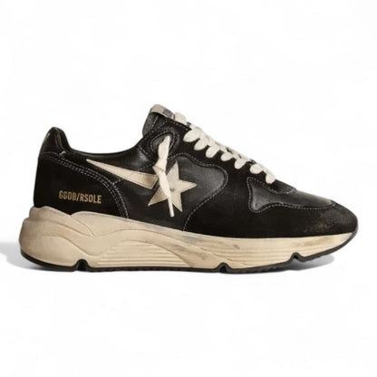 Golden Goose Running Sole Black Nappa White Star