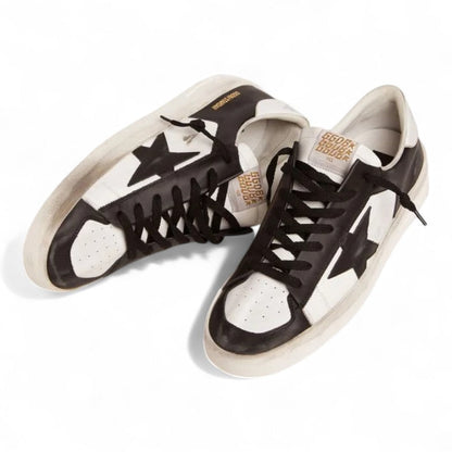 Golden Goose Stardan Black & White Leather Sneakers