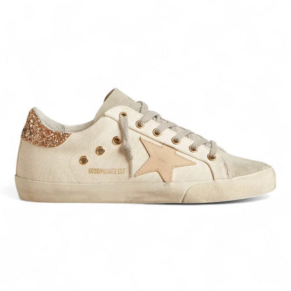 Golden Goose Super-Star LTD Canvas Sneakers Sand Star