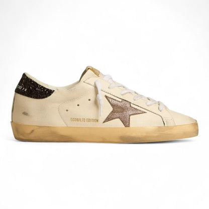 Golden Goose Super-Star LTD White Leather Bronze Star Sneakers