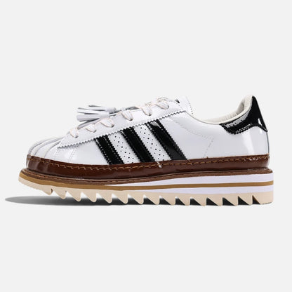 Adidas Superstar CLOT By Edison Chen White Crystal Sand Sneakers