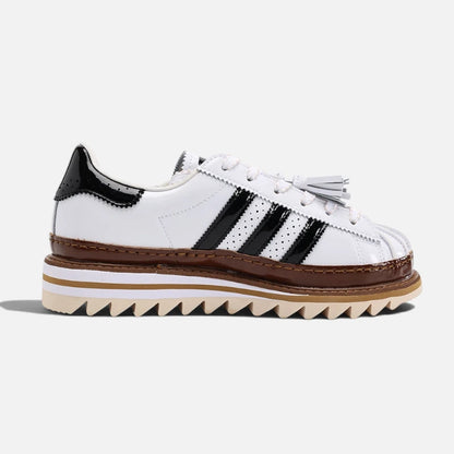 Adidas Superstar CLOT By Edison Chen White Crystal Sand Sneakers