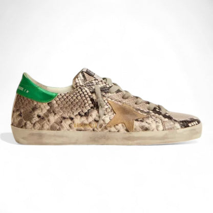 Golden Goose Super-Star LTD Snake Print Leather Sneakers